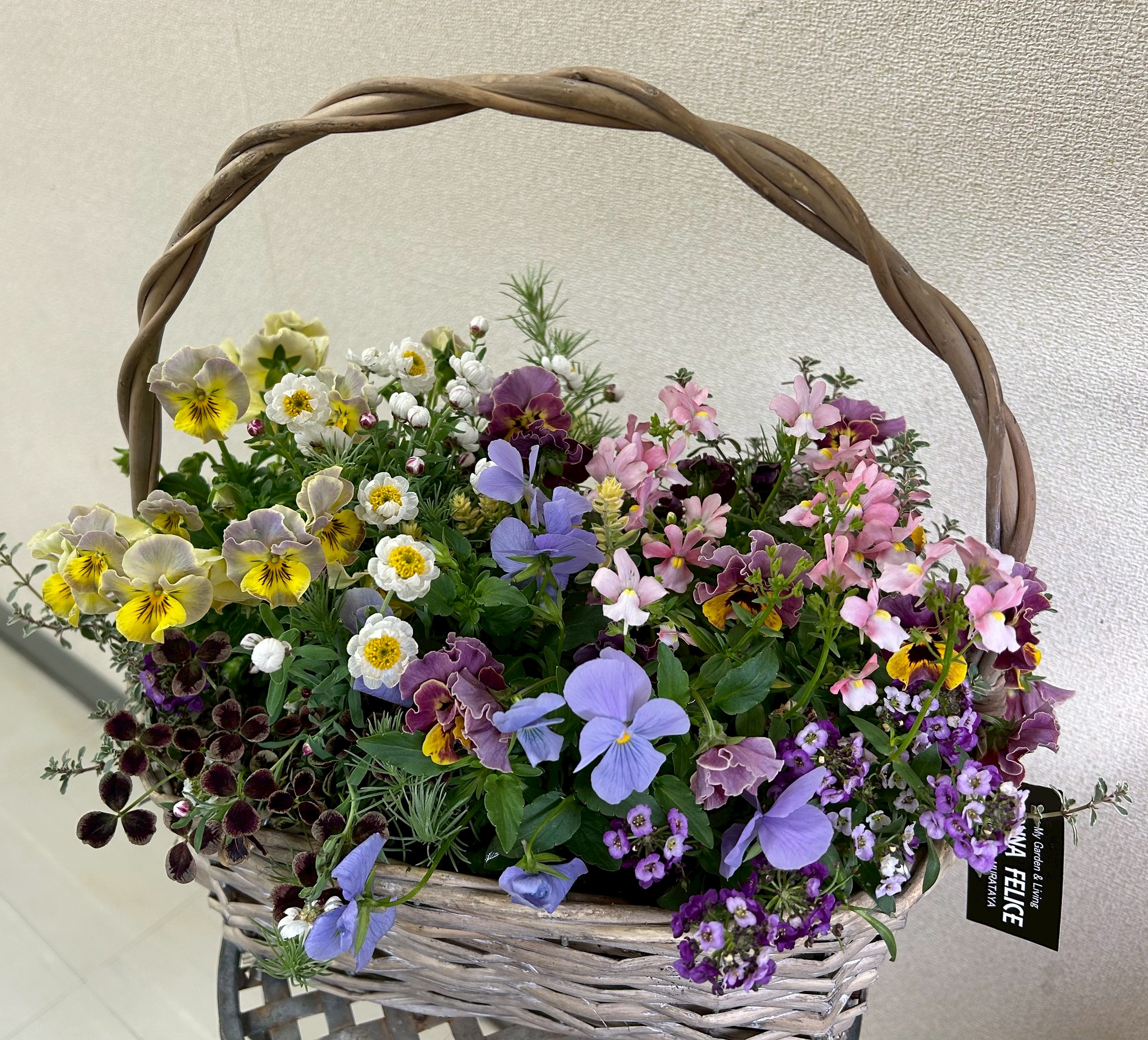 (1月)春色花かごを作ろう